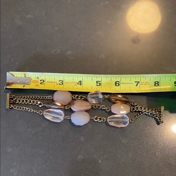 ⭐️Free w/ Purchase! Jewelled Pink Multi-Strand Bracelet - Picture 4 of 4